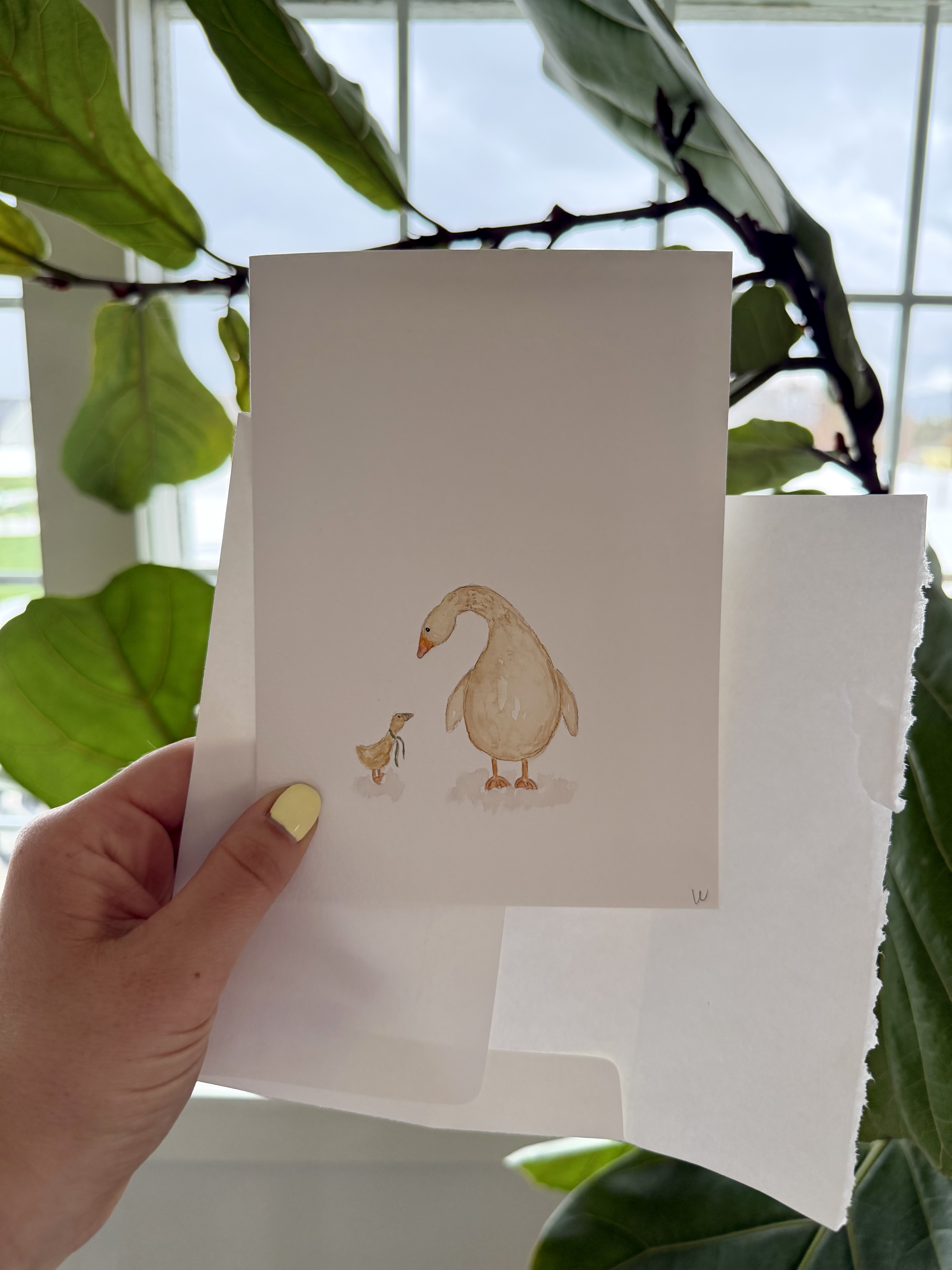 Watercolor Inspired by Babies and Spring